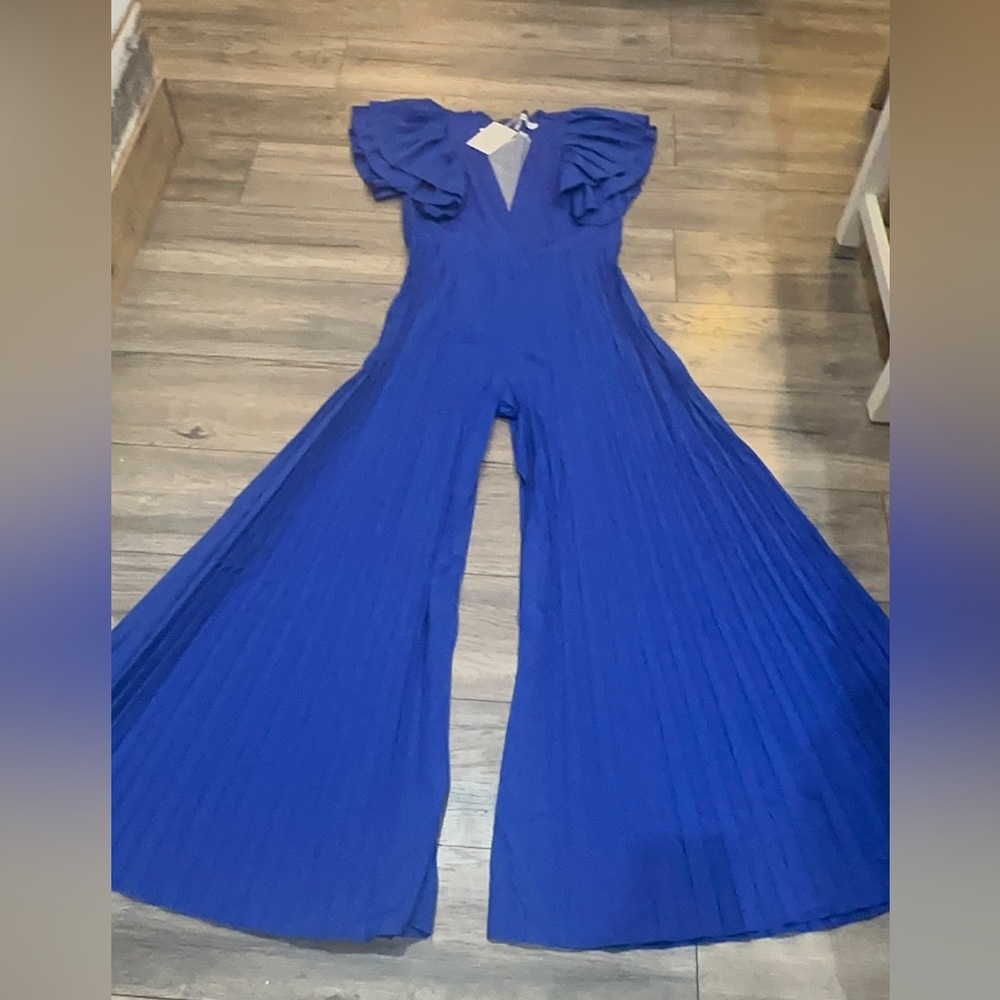 Elegant Blue Jumpsuit - Picture 2 of 5